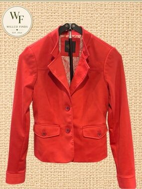 Vintage OBR Outback Red The Limited Coral Blazer Career Jacket XS Paisley